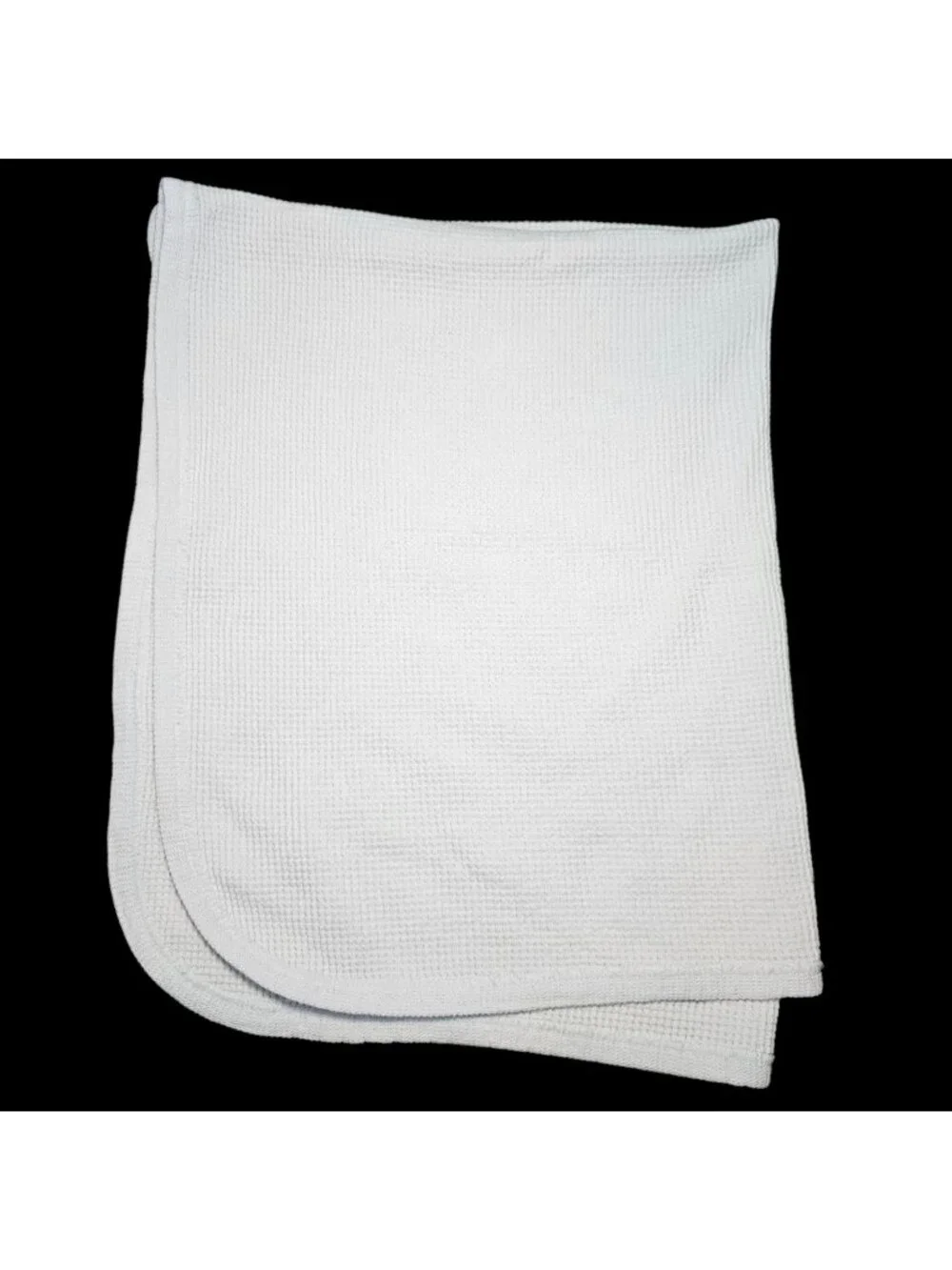 VTG Carters Baby Blanket Thermal Waffle Weave Cotton‎ Offwhite Made USA 26 X 33